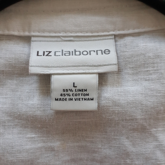 Liz  Claiborne  White  Shirt  size   L. - Picture 6 of 6
